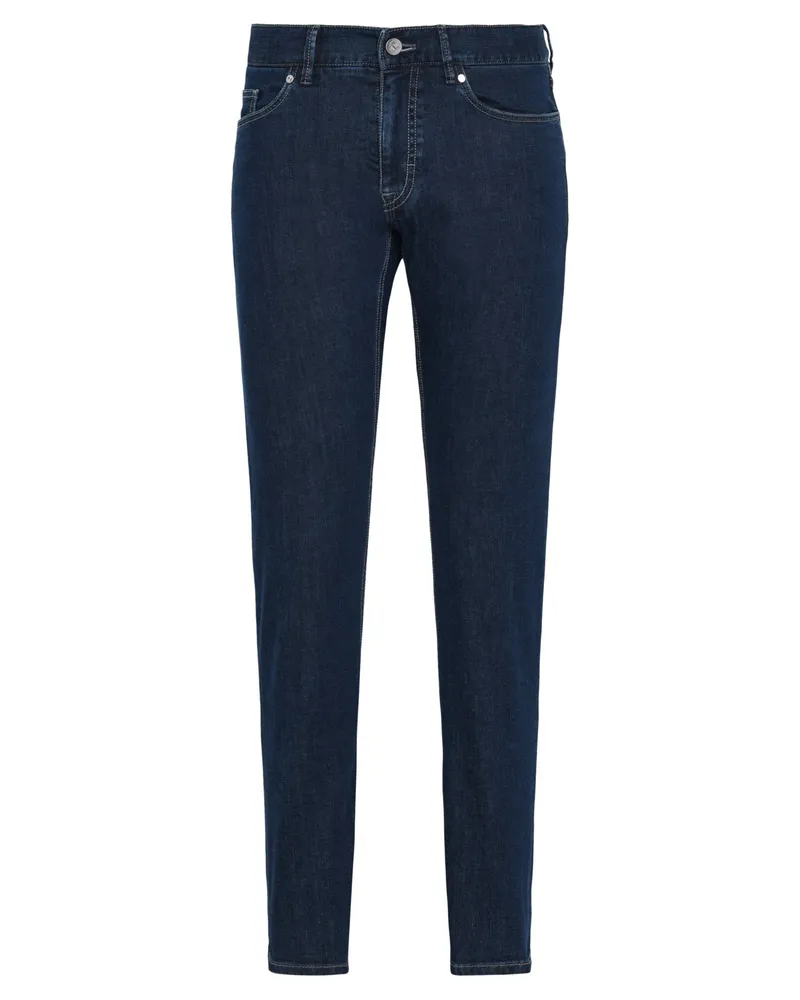 Hiltl Softe Jeans in dezenter Waschung, Straight Fit in Graublau