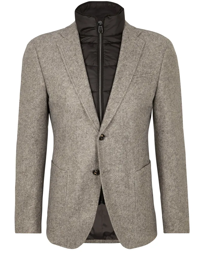 JOOP! Sakko aus einer Wollmischung mit Steppblende, Slim Fit in Beige
