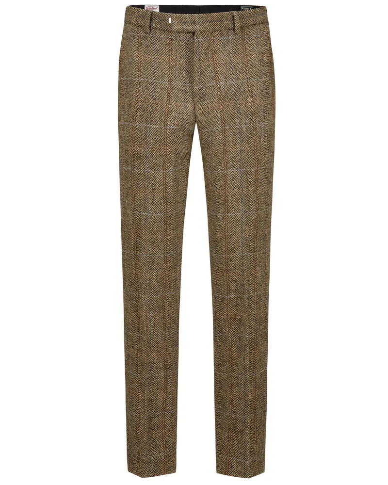 Wellington of Bilmore Teilgefütterte Wollhose Mr. Miller in Harris Tweed-Qualität in Sand
