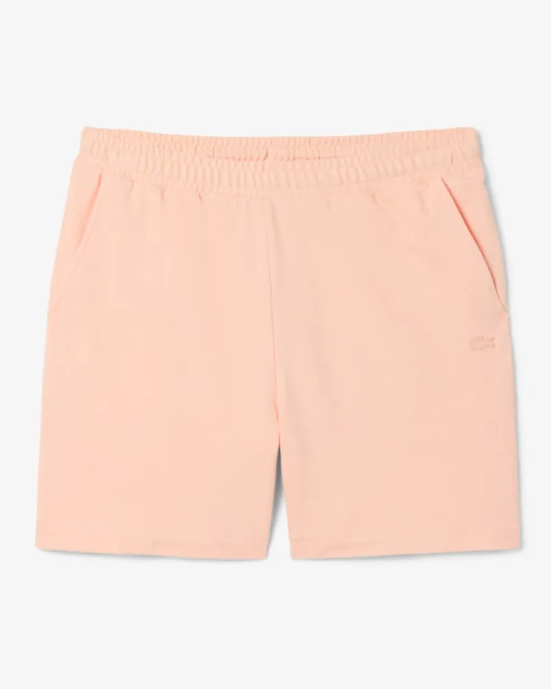 Lacoste Sommerliche Shorts aus strukturiertem Jersey in Orange