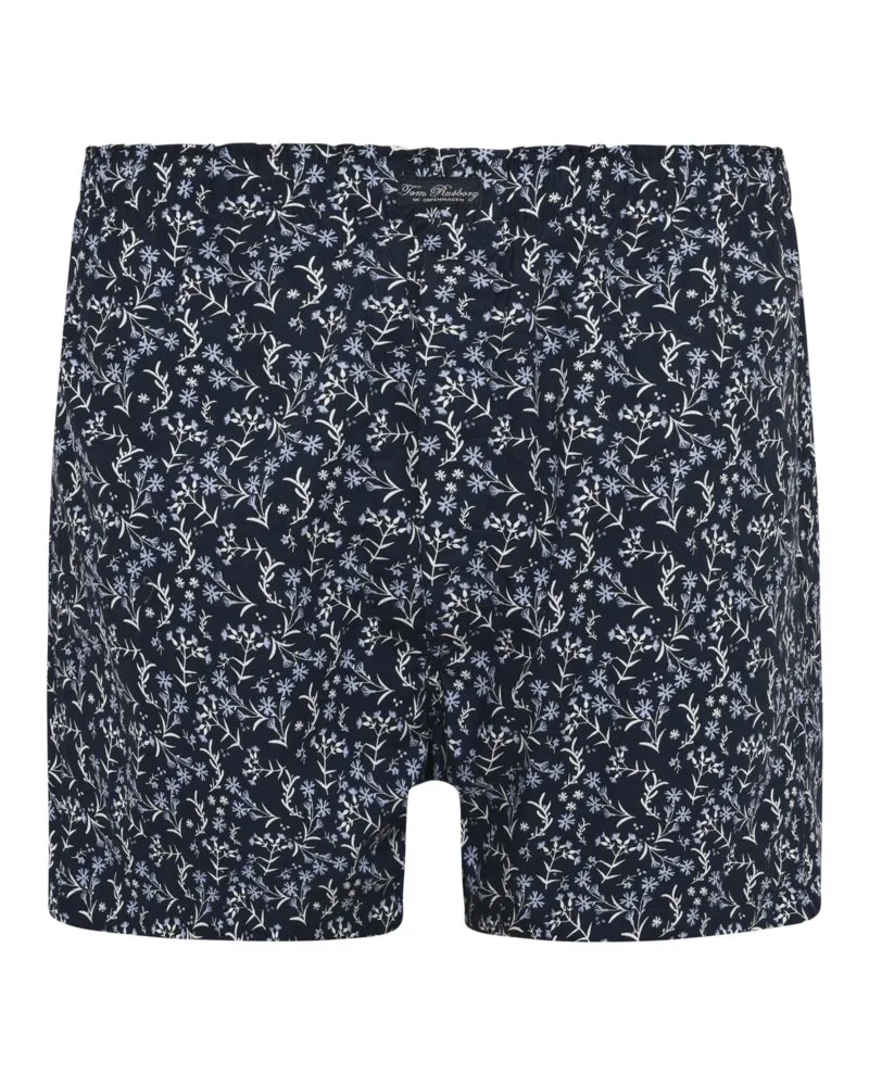Tom Rusborg Boxershorts aus Baumwolle mit floralem Muster in Marine