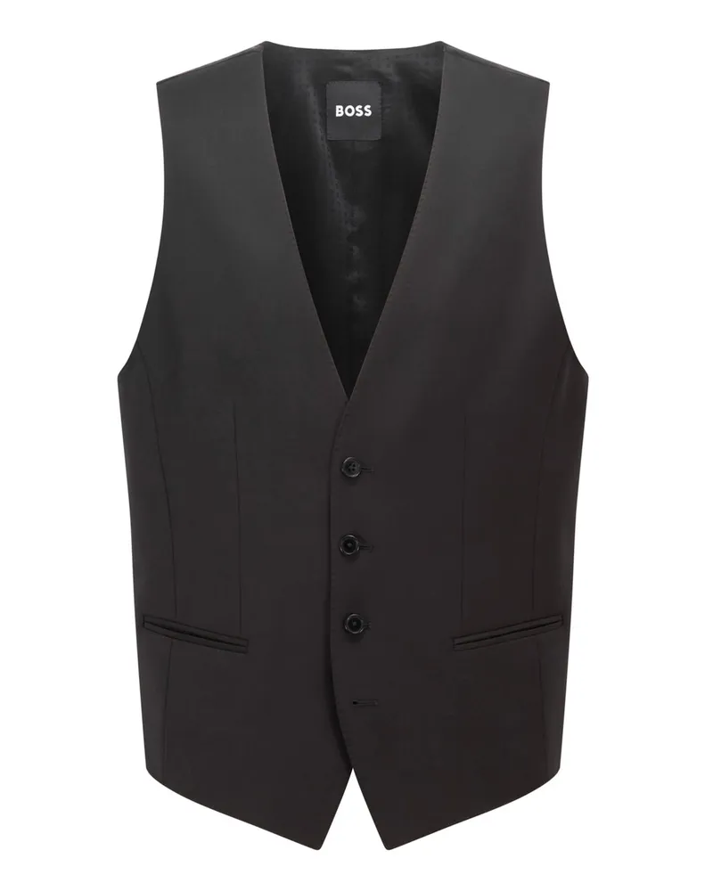 HUGO BOSS Anzugsweste, H-Huge-Vest-B1 in Schwarz