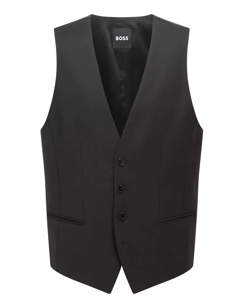 HUGO BOSS Anzugsweste, H-Huge-Vest-B1 in Schwarz
