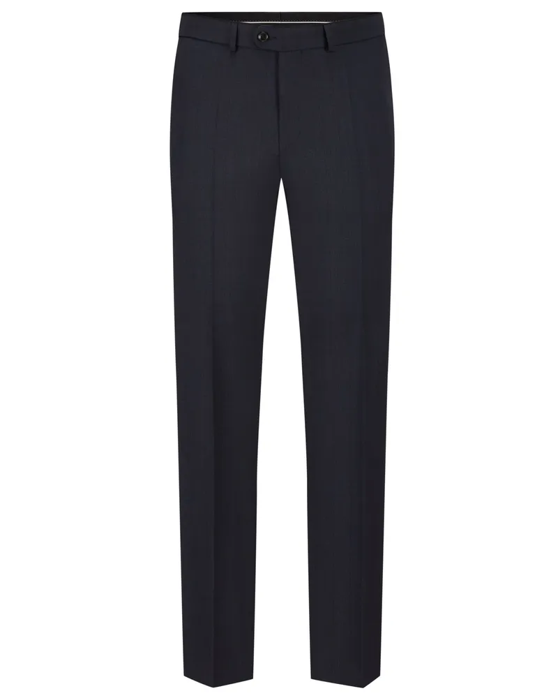 Dressler Baukasten-Hose Sean aus Schurwolle, Shaped Fit in Marine