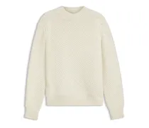 Grobstrick-Pullover aus softer Schurwolle mit Stehkragen in