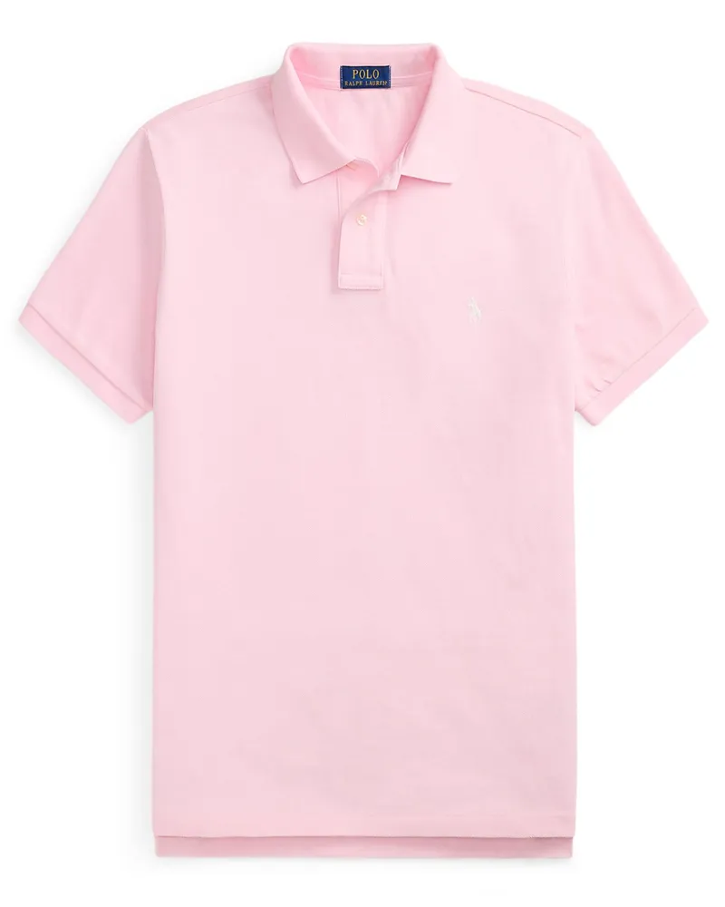 Ralph Lauren Piqué-Poloshirt aus Baumwolle mit Logo-Stickerei, Slim Fit in Pink