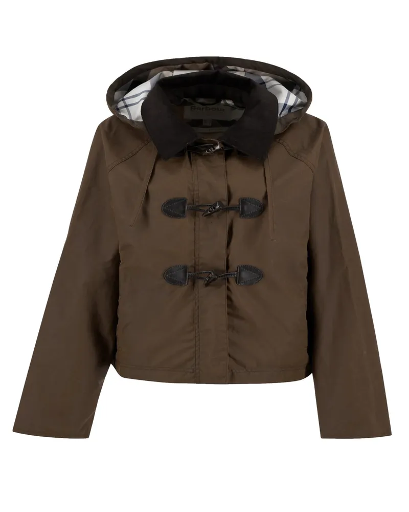 Barbour Damen-Dufflecoat Myra aus gewachster Baumwolle in Braun
