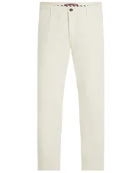 Tommy Hilfiger Cordhose mit Bundfalte und Stretchanteil, Relaxed Tapered Fit Offwhite