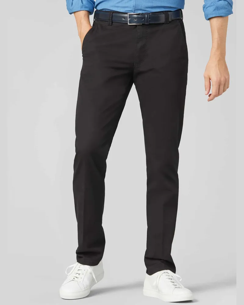 Meyer Hosen Chino mit Baumwolle und TENCEL™, Modern Fit in Schwarz