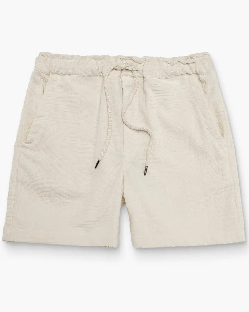 OAS Sommerliche Shorts aus Baumwolle in Terry-Struktur in Offwhite