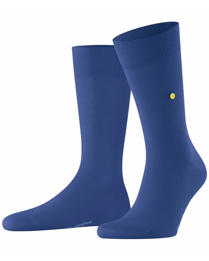 Burlington Wadenhohe Socken aus Bio-Baumwolle in Blau