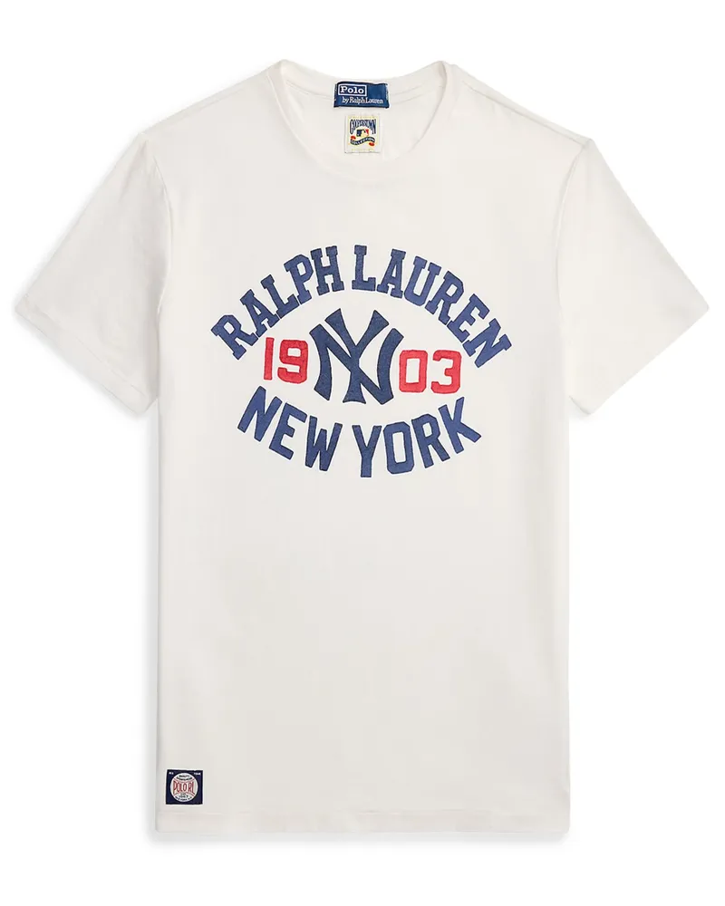 Ralph Lauren T-Shirt aus der Cooperstown Collection in Offwhite