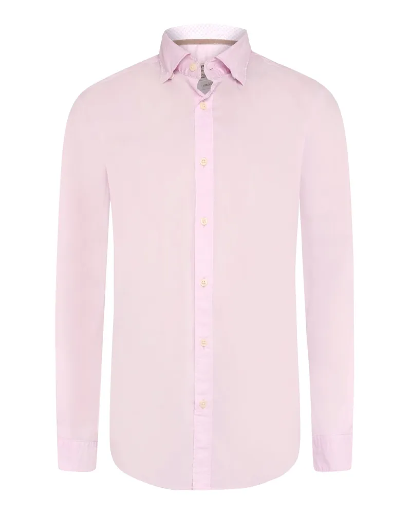 FIL NOIR Leichtes Stretch-Hemd mit Button-Down-Kragen, Regular in Rosenrot