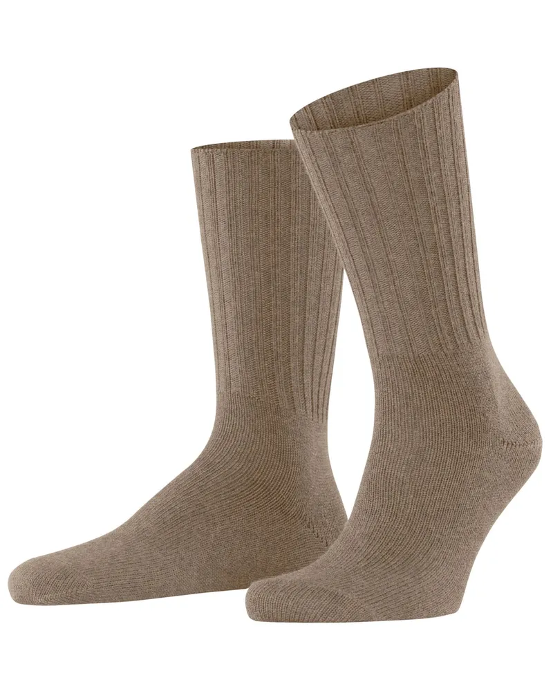 Falke Socken Nelson mit Merinowolle und Rippstruktur in Beige