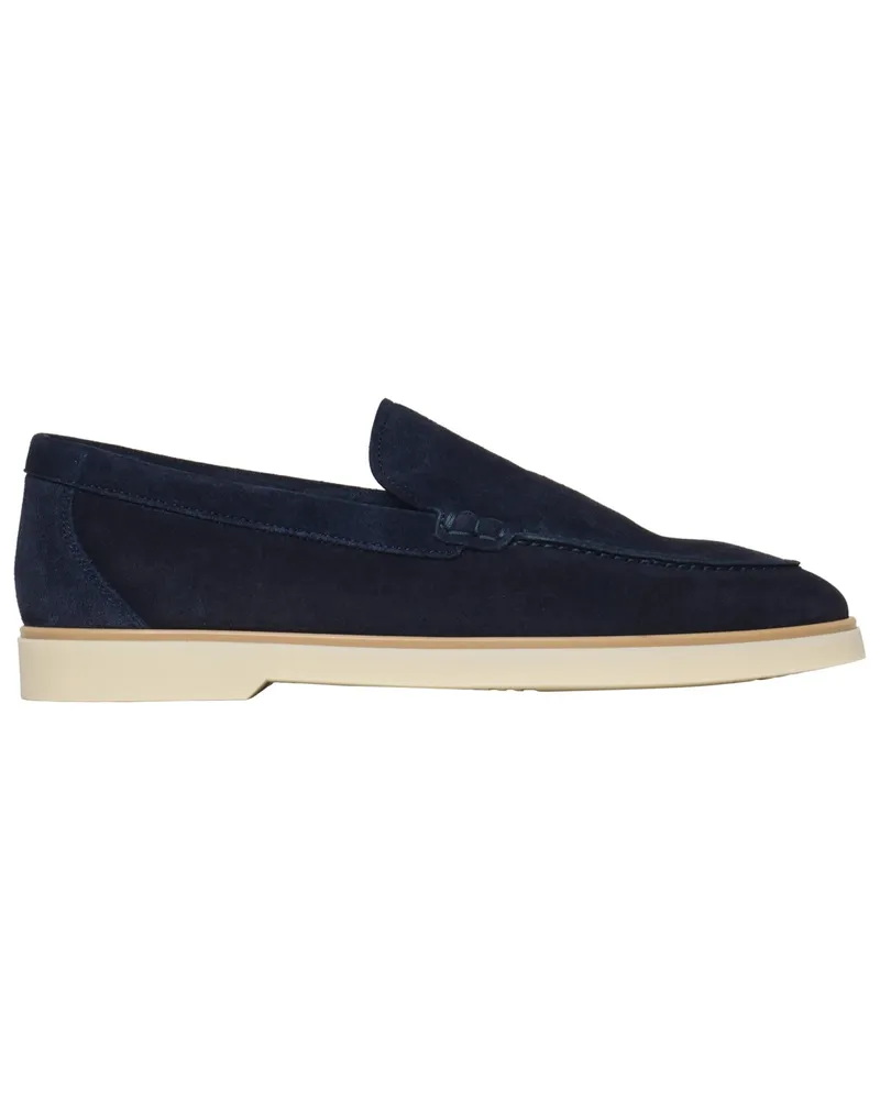 Magnanni Handgefertigte Loafer aus softem Wildleder in Blau