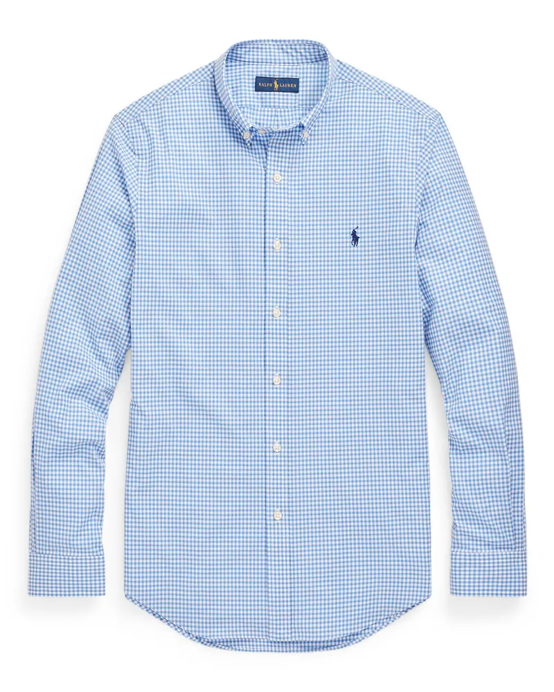 Ralph Lauren Hemd mit Stretchanteil und mit Karomuster, Slim Fit in Hellblau