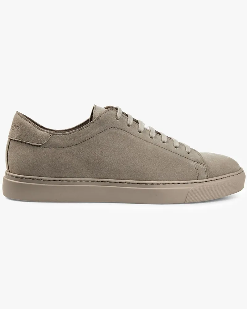 Profuomo Legere Casual-Sneaker aus Veloursleder in Beige