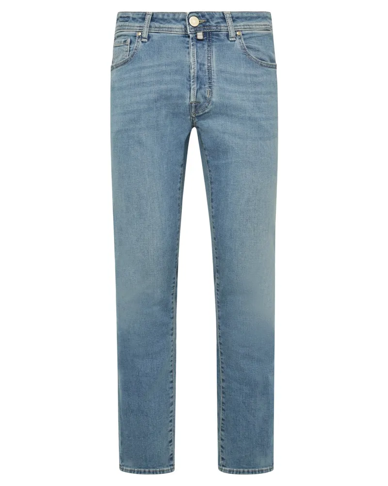 Jacob Cohën Jeans Bard in Washed-Optik, Regular Slim Fit in Hellblau