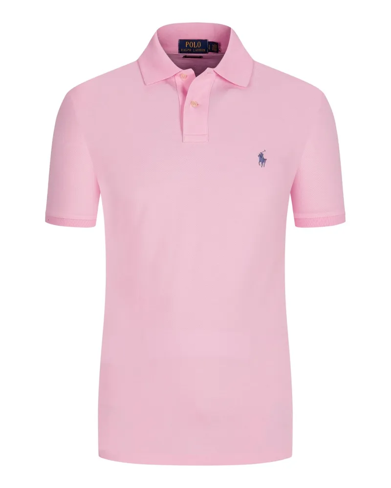 Ralph Lauren Piqué-Poloshirt mit Logo-Stickerei, Custom Slim Fit in Rosenrot
