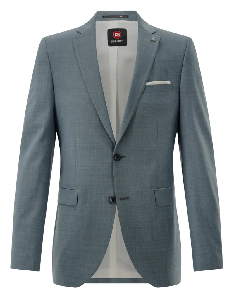 CG Festliches Anzugsakko aus einem Schurwoll-Stretch-Mix, Slim Fit in Blau