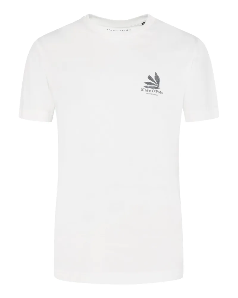 Marc O'Polo T-Shirt aus Baumwolle mit Print auf Rückenseite in Weiß