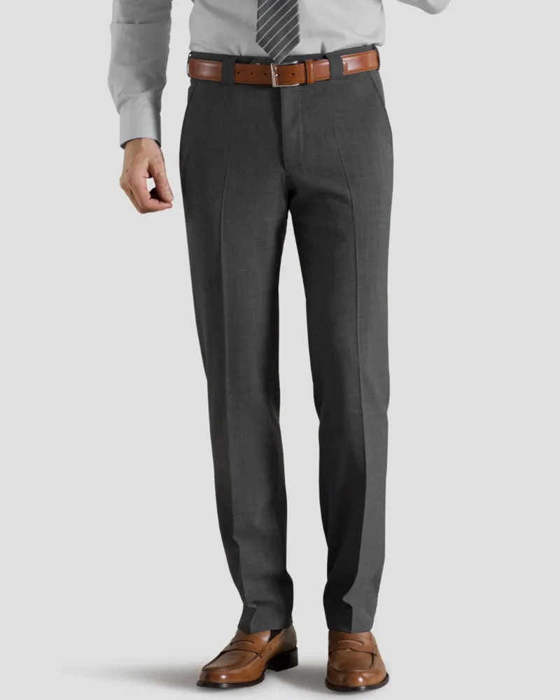 Meyer Hosen Business-Hose aus einem Schurwoll-Mix in Anthrazit