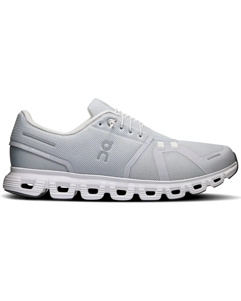 ON Ultraleichte Runner Sneaker Cloud 6 mit Speed-Schnürung in Hellgrau