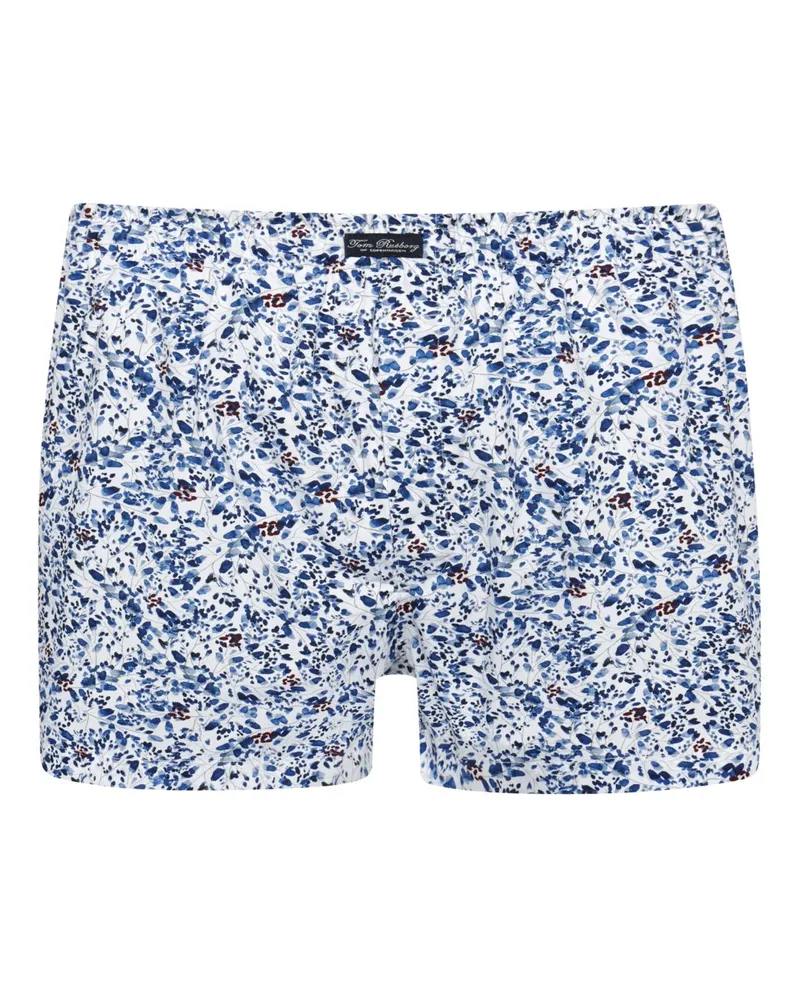 Tom Rusborg Boxershorts aus Baumwolle mit floralem Print in Marine