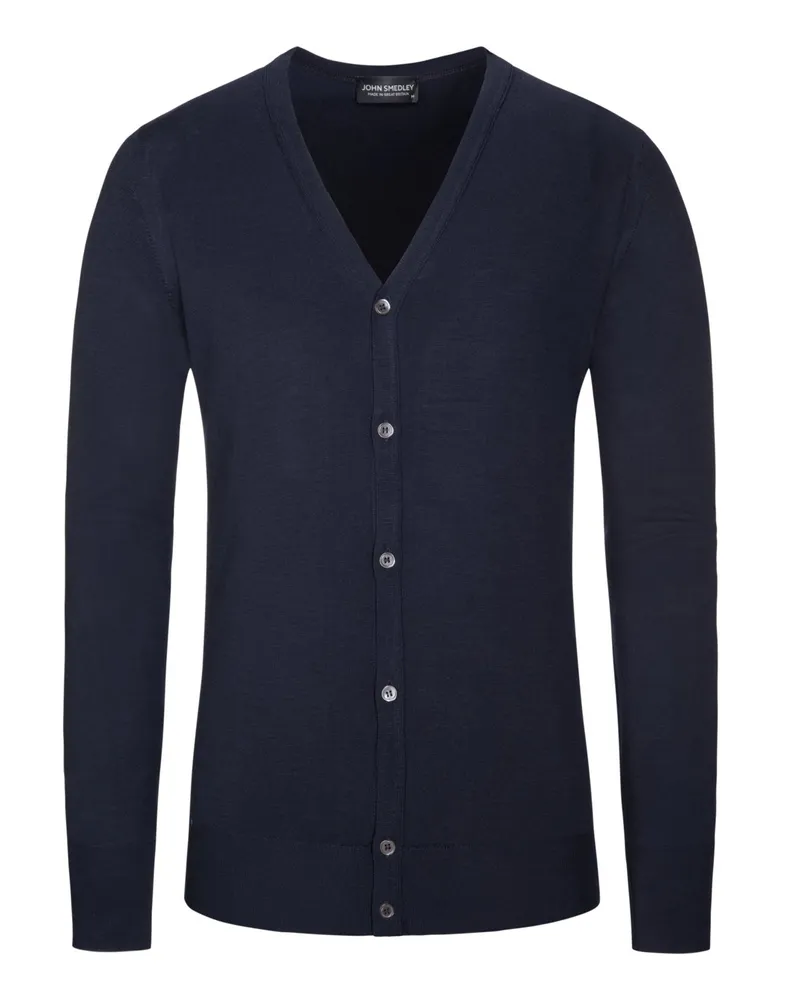 John Smedley Cardigan aus reiner Merinowolle Marine