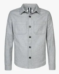 Profuomo Overshirt mit tonalem Glencheck-Muster Grau