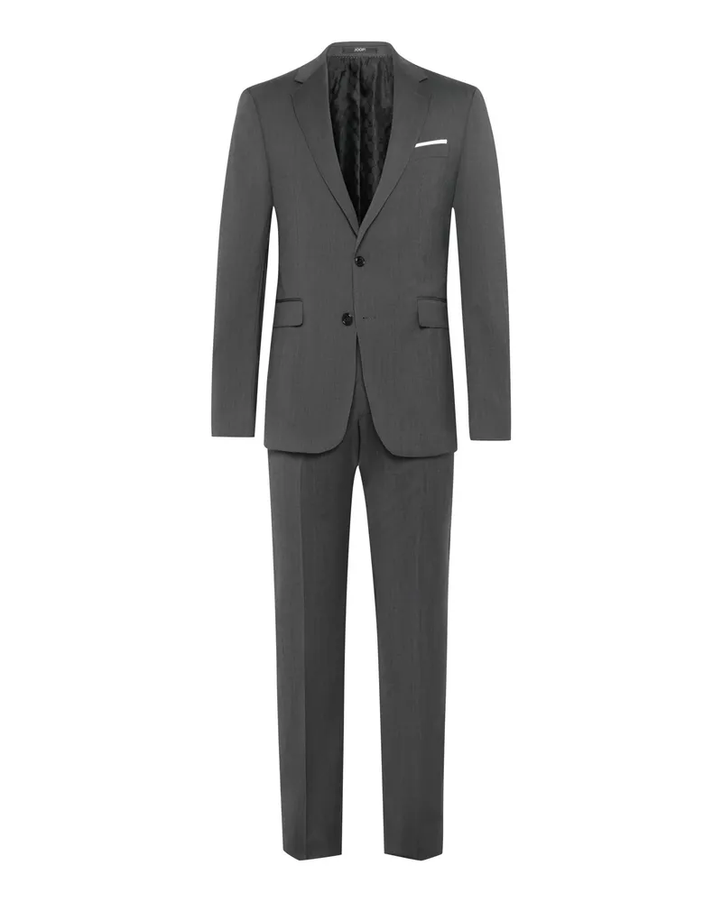 JOOP! Anzug aus fein melierter Schurwolle mit Stretchanteil, Slim Fit in Dunkelbraun