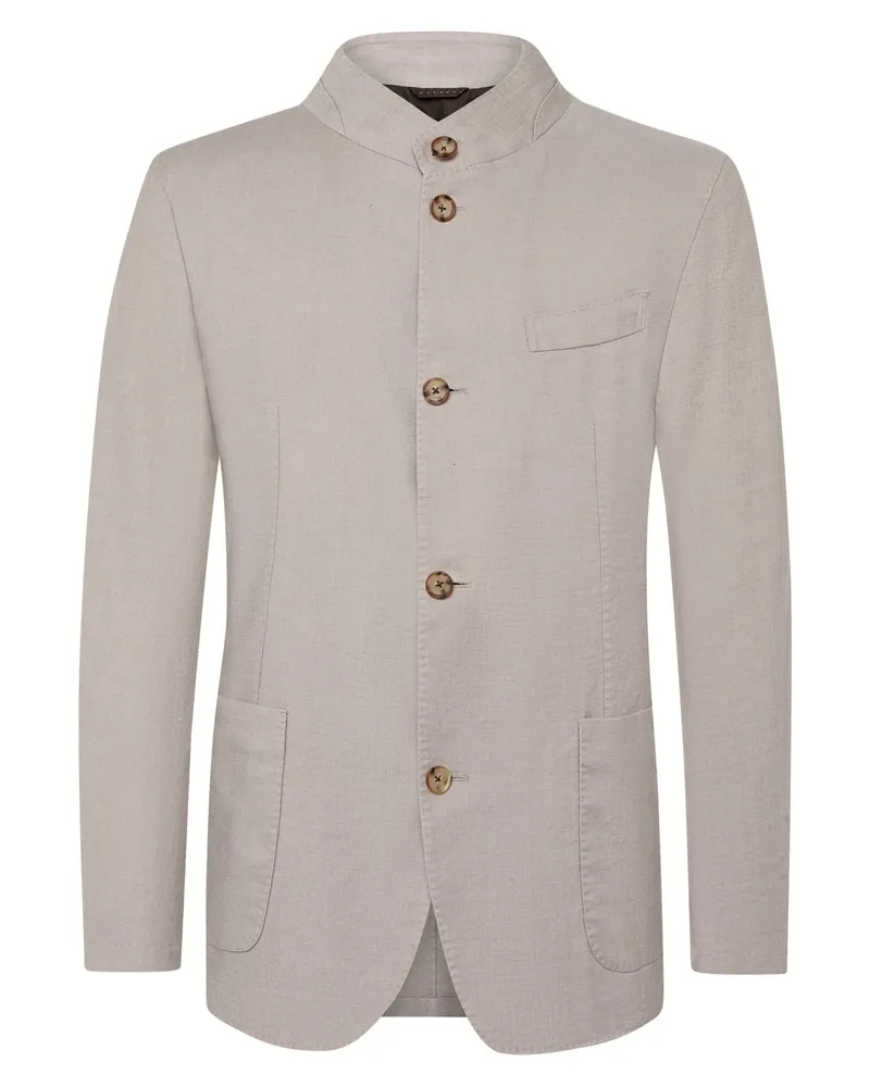 windsor. Casual-Sakko Tirano aus einem Leinenmischgewebe mit Stehkragen in Beige