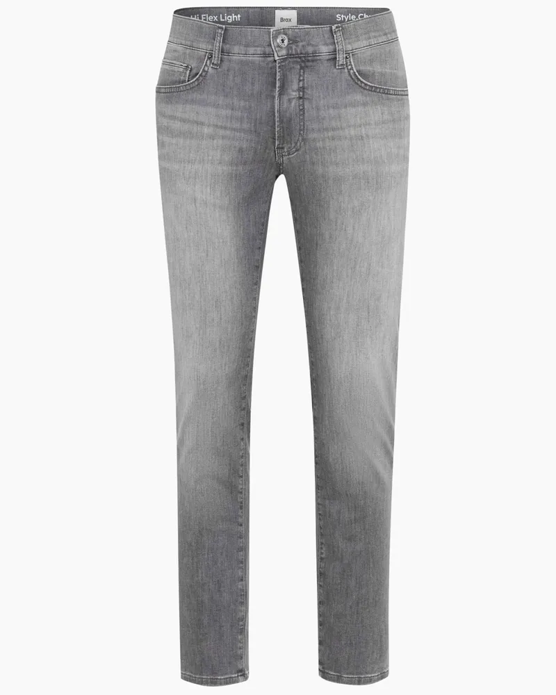 Brax Extraleichte Hi Flex Jeans Chuck in dezenter Used-Optik, Modern Fit in Grau