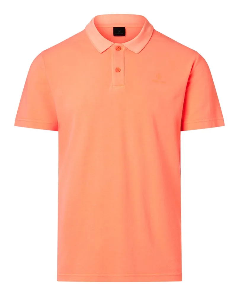 Bogner Fire & Ice Garment Dyed-gefärbtes Poloshirt in Piqué-Qualität in Orange