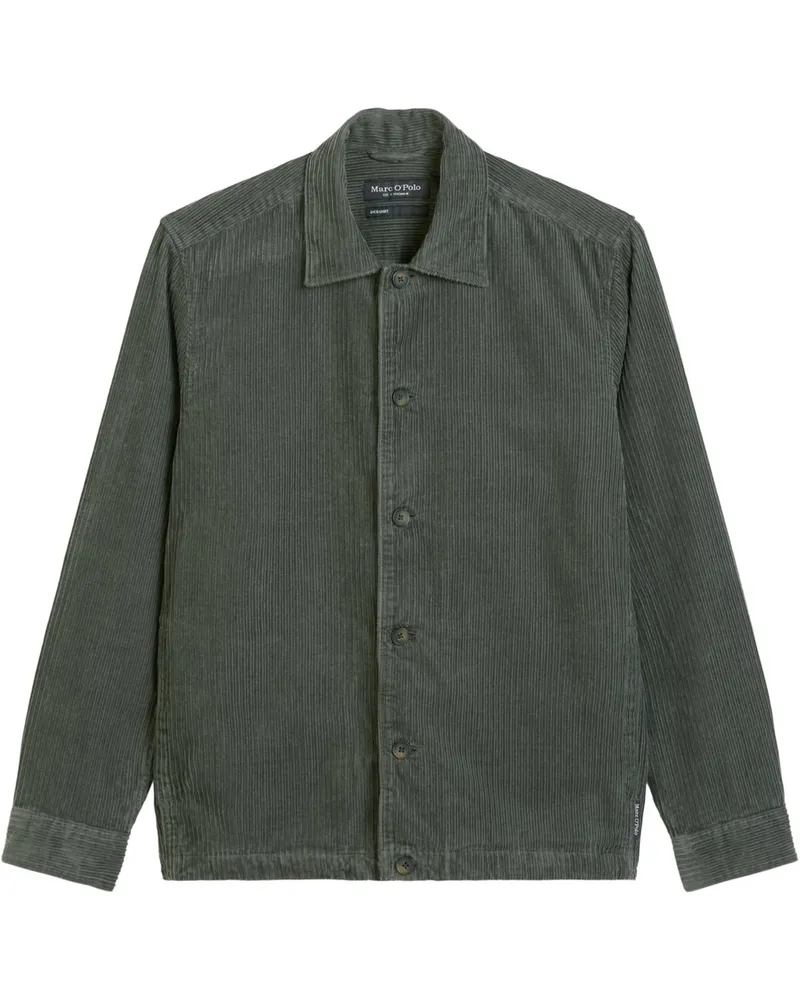 Marc O'Polo Overshirt aus breitem Bio-Baumwoll-Cord, Regular Fit in Grün