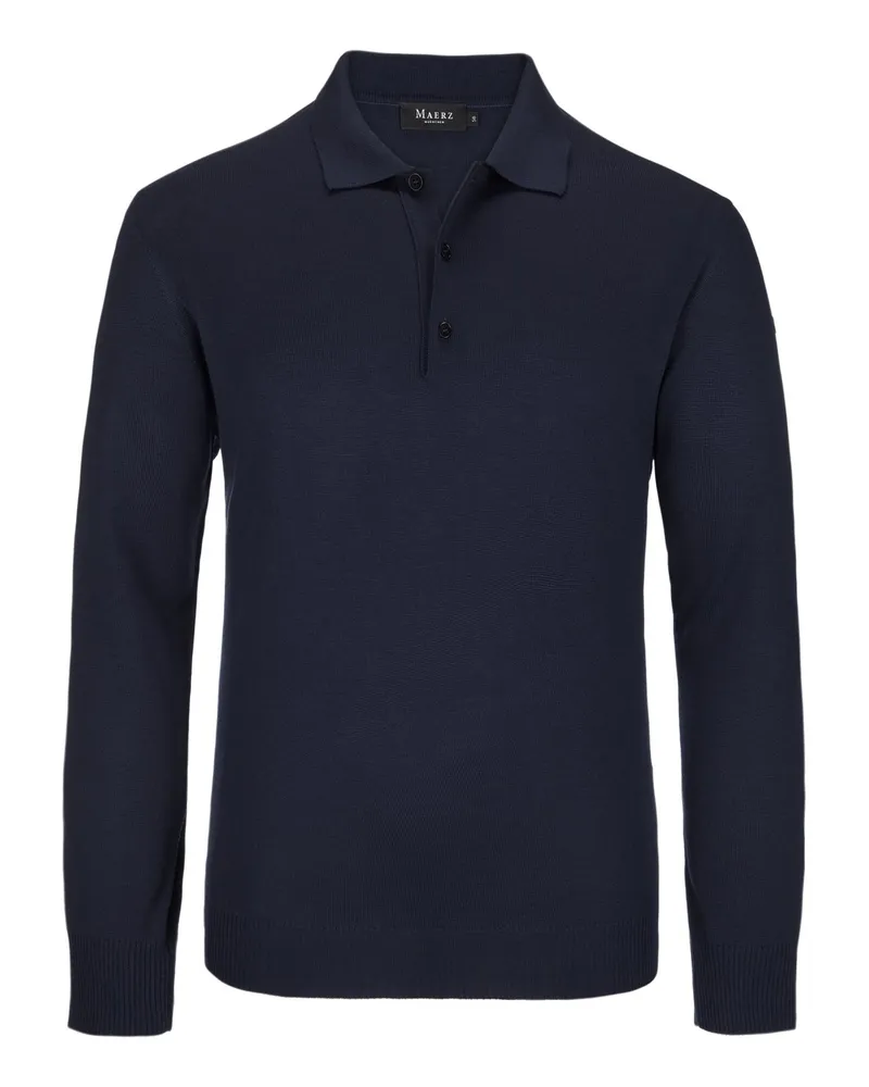 Maerz Pullover mit Polo-Kragen in Marine