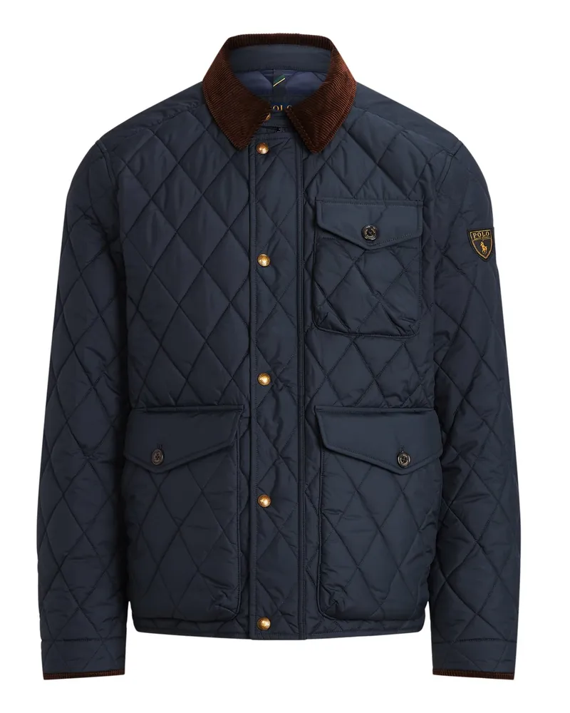 Ralph Lauren Rautensteppjacke Beaton mit Cordkragen und aufgesetzten Taschen in Marine