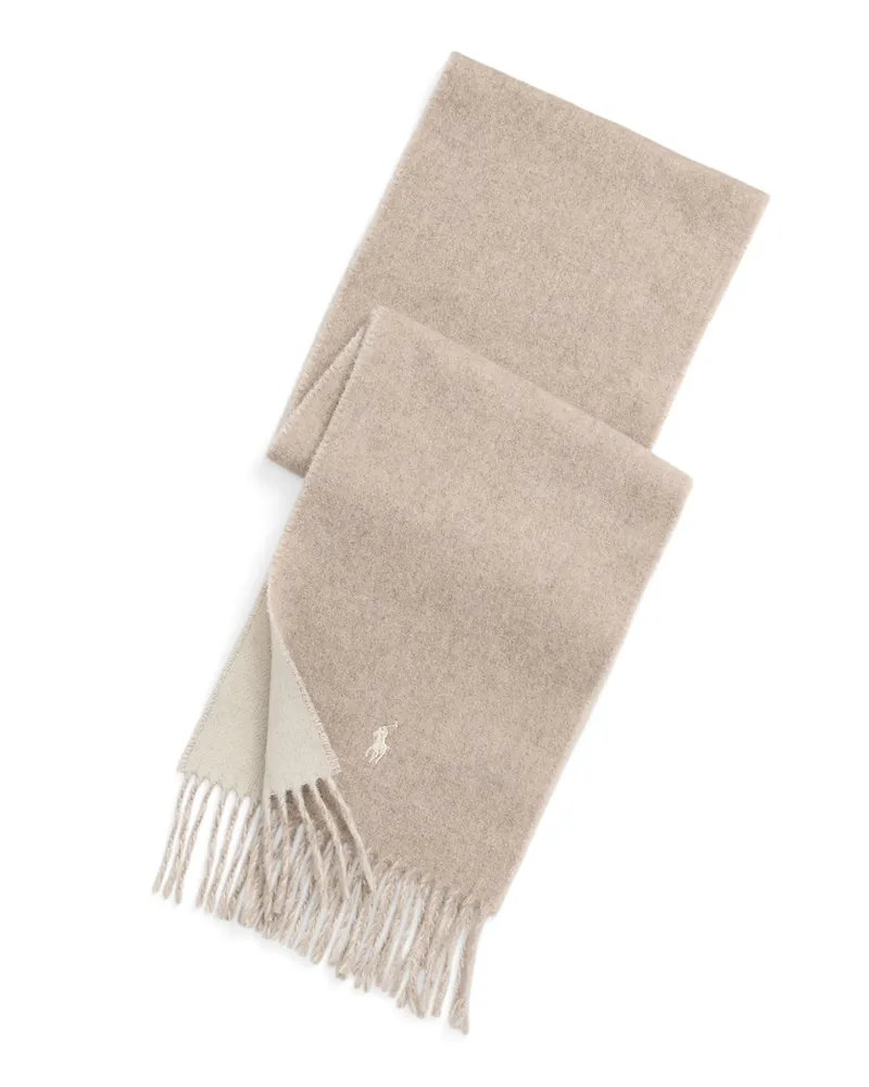 Ralph Lauren Softer Schal aus recycelter Wolle mit Fransen in Beige