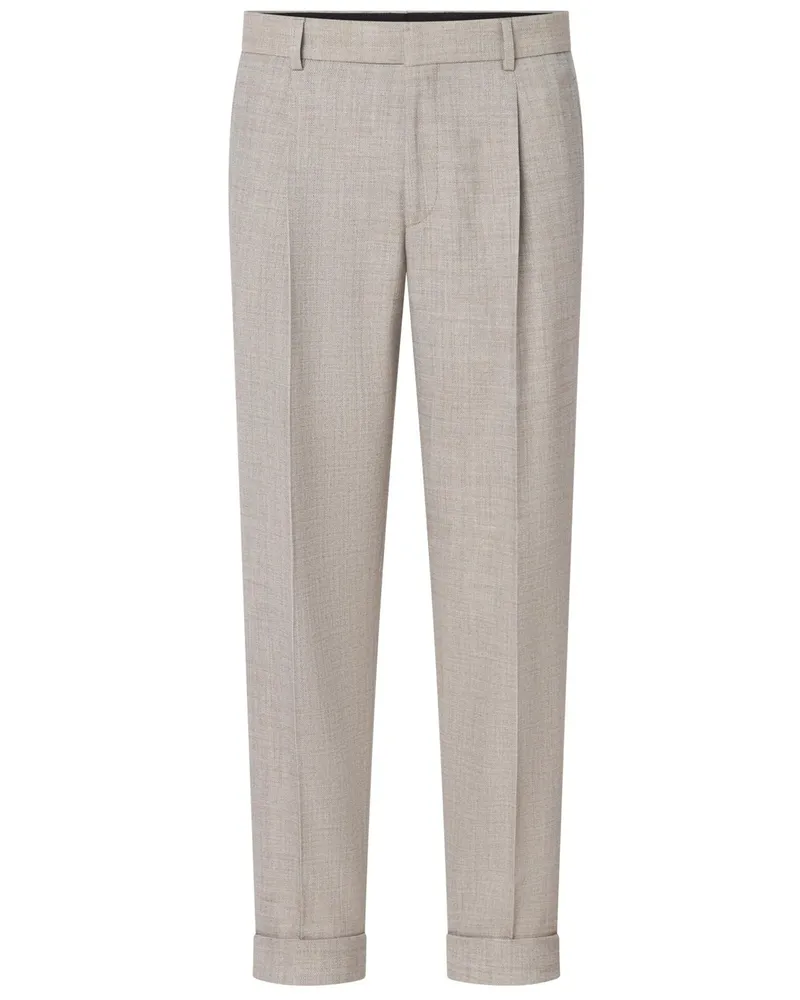 Strellson Anzughose aus einem Stretch-Wollgemisch mit Struktur, Slim Fit in Beige