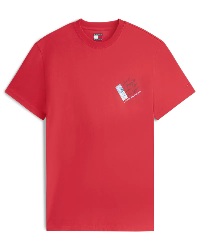 Tommy Hilfiger Softes T-Shirt mit Back-Print in Rot