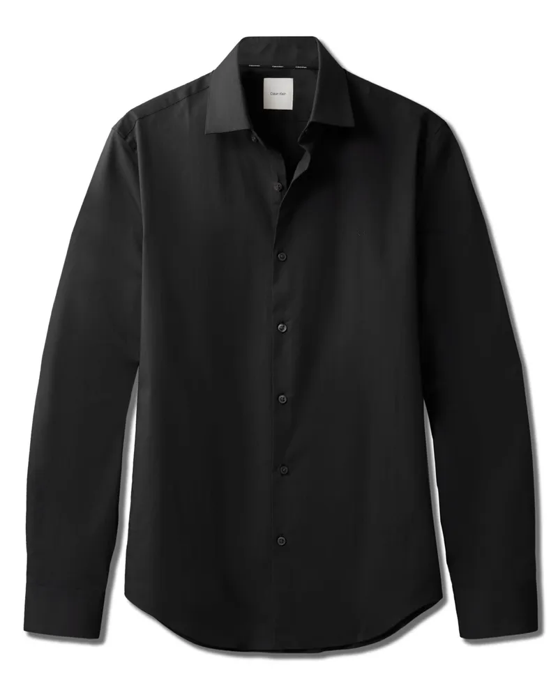 Calvin Klein Hemd mit Stretchanteil, Slim FIt in Schwarz