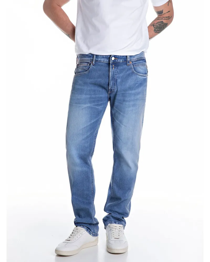 Replay Jeans Grover mit Stretchanteil, Straight Fit in Hellblau