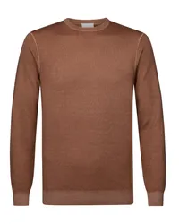 Profuomo Leichter Pullover aus Merinowolle Rostrot