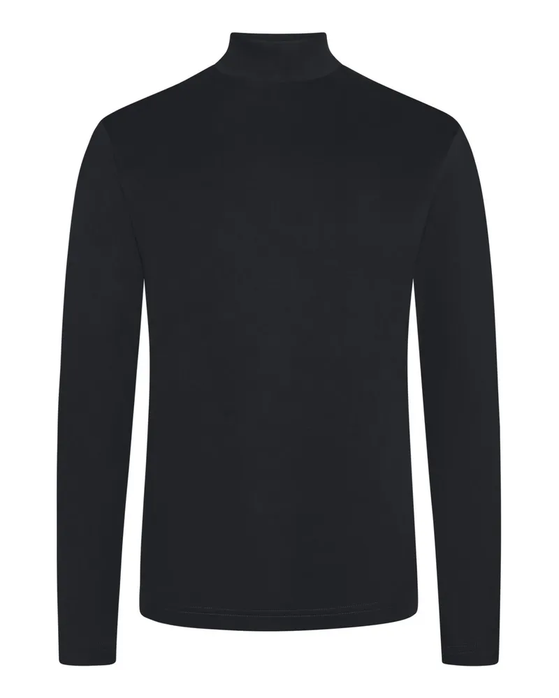 Stefan Brandt Leichtes Rollkragen-Sweatshirt aus Pima-Baumwolle in Schwarz