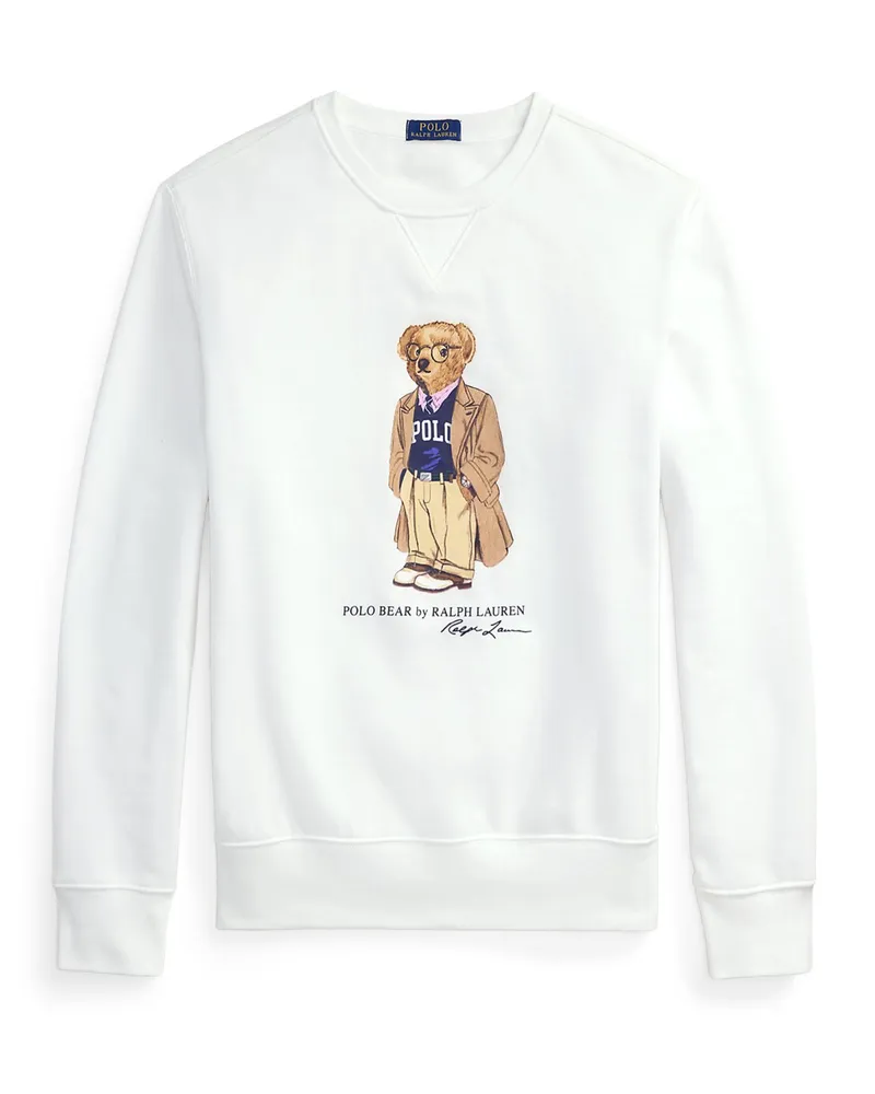 Ralph Lauren Sweatshirt mit Polo-Bear-Print in Weiß