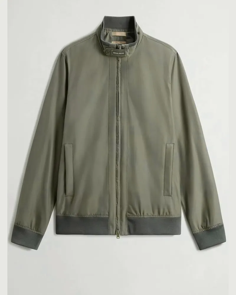 Woolrich Bomberjacke Lewis aus einem Ramar-Baumwollmix in Oliv