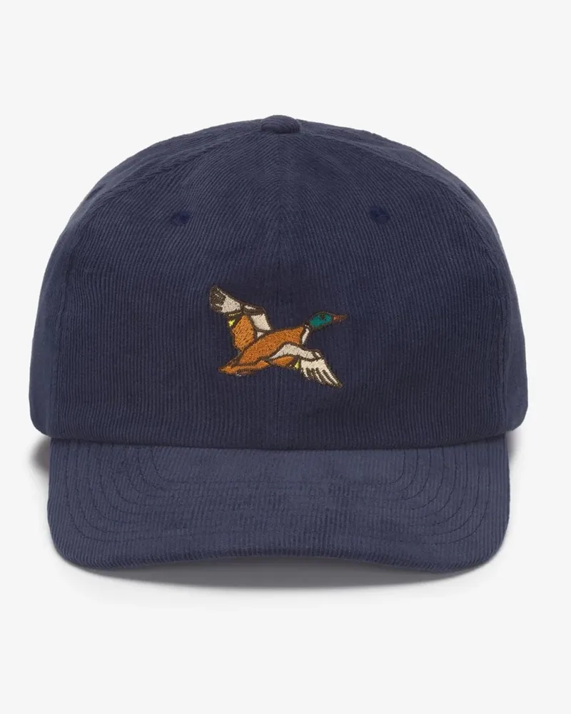 Sebago Cap aus softem Baumwollcord mit Stickerei in Marine