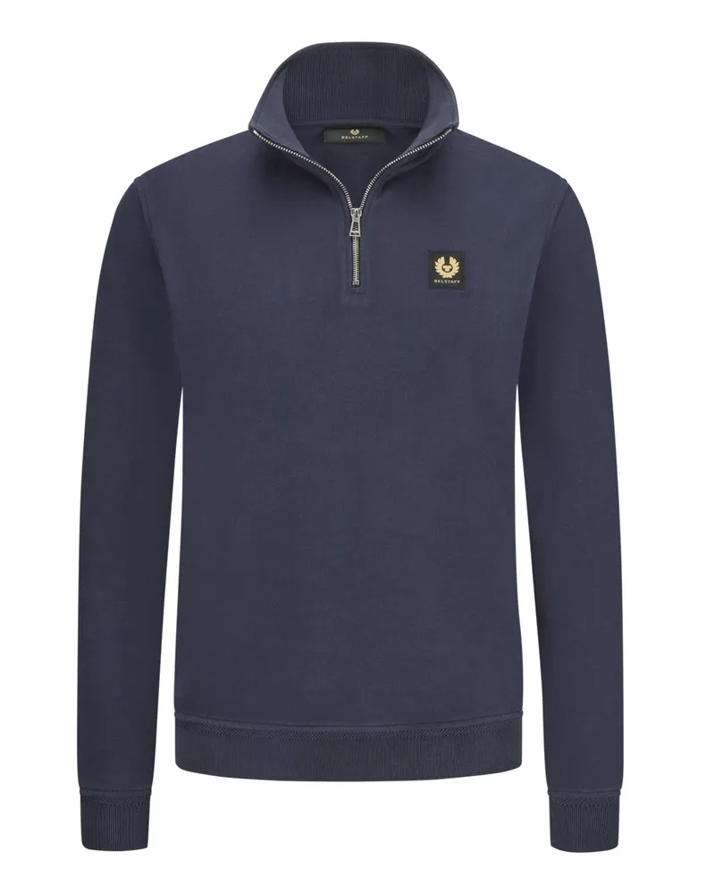 Belstaff Softer Sweat-Troyer aus Baumwolle mit Logo-Aufnäher in Marine