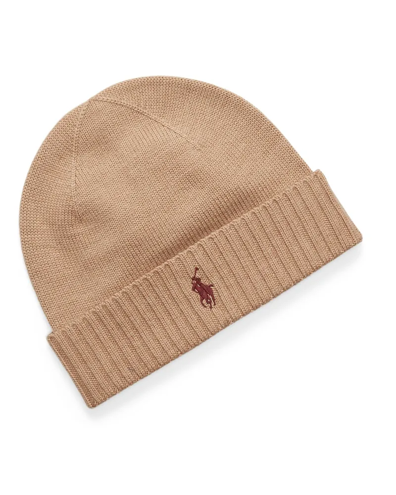 Ralph Lauren Mütze aus maschinenwaschbarer Merinowolle in Cognac