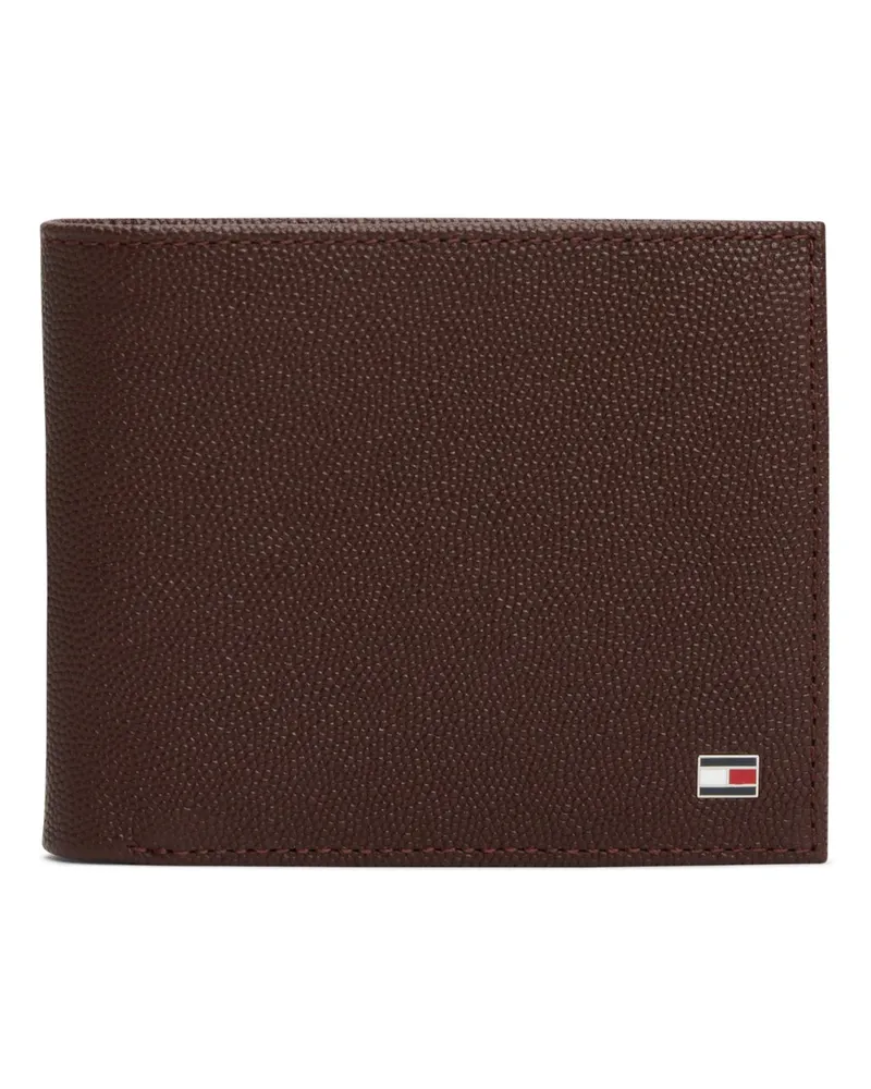 Tommy Hilfiger Bifold-Brieftasche aus Leder mit Emaille-Flag in Braun